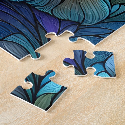 Cocker spaniel lebende Farben Gewebte Glaskunst Puzzle (Seite)