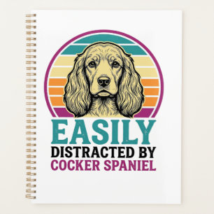 Cocker Spaniel leicht ablenkbar Vintage Hundeshirt Planer