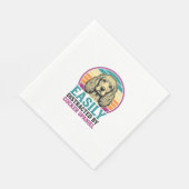 Cocker Spaniel leicht ablenkbar Vintage Hundeshirt Serviette (Ecke)