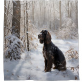 Cocker Spaniel Let It Snow Weihnachten Duschvorhang (Vorderseite)