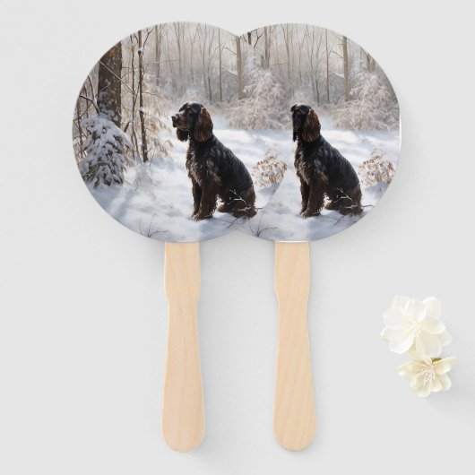 Cocker Spaniel Let It Snow Weihnachten Fächer (Vorne und Hinten)