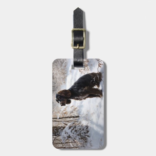 Cocker Spaniel Let It Snow Weihnachten Gepäckanhänger (Vorderseite vertikal)