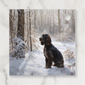 Cocker Spaniel Let It Snow Weihnachten Geschenkanhänger (Rückseite)