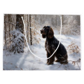 Cocker Spaniel Let It Snow Weihnachten Große Geschenktüte (Rückseite)