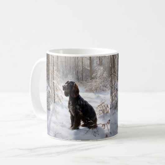 Cocker Spaniel Let It Snow Weihnachten Kaffeetasse (Vorderseite Links)