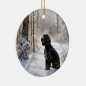 Cocker Spaniel Let It Snow Weihnachten Keramik Ornament (Rechts)