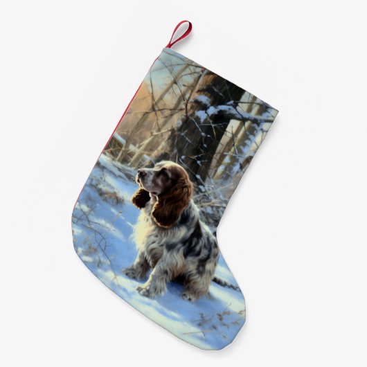 Cocker Spaniel Let It Snow Weihnachten Kleiner Weihnachtsstrumpf (Vorderansicht (hängend))