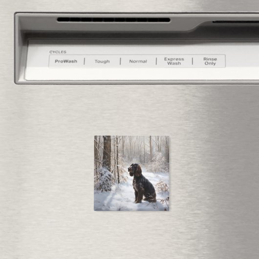 Cocker Spaniel Let It Snow Weihnachten Magnet (In Situ (Geschirrspüler))