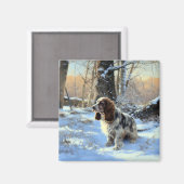 Cocker Spaniel Let It Snow Weihnachten Magnet (Vorderseite/Rückseite)