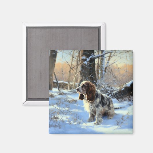 Cocker Spaniel Let It Snow Weihnachten Magnet (Vorderseite/Rückseite)