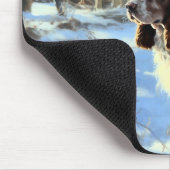 Cocker Spaniel Let It Snow Weihnachten Mousepad (Ecke)