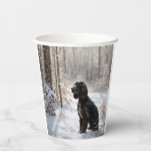 Cocker Spaniel Let It Snow Weihnachten Pappbecher (Rückseite)