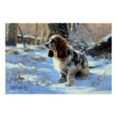 Cocker Spaniel Let It Snow Weihnachten Poster (Vorderseite)