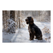 Cocker Spaniel Let It Snow Weihnachten Poster (Vorderseite)