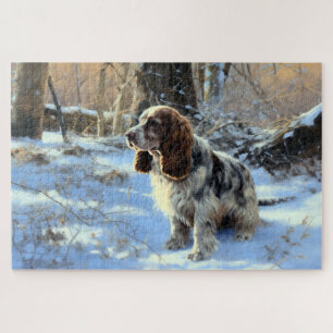 Cocker Spaniel Let It Snow Weihnachten Puzzle