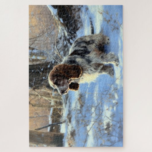 Cocker Spaniel Let It Snow Weihnachten Puzzle (Vertikal)
