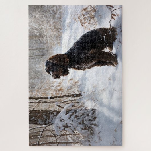 Cocker Spaniel Let It Snow Weihnachten Puzzle (Vertikal)