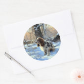 Cocker Spaniel Let It Snow Weihnachten Runder Aufkleber (Umschlag)