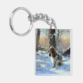 Cocker Spaniel Let It Snow Weihnachten Schlüsselanhänger (Vorderseite links)