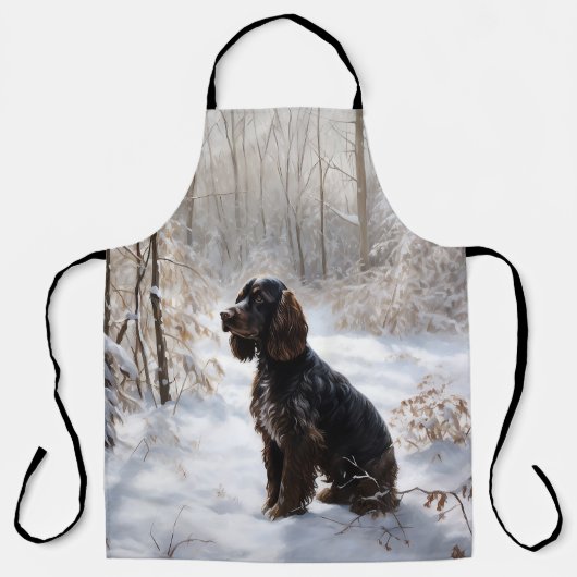 Cocker Spaniel Let It Snow Weihnachten Schürze (Vorderseite)