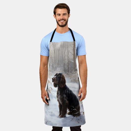 Cocker Spaniel Let It Snow Weihnachten Schürze (Getragen)