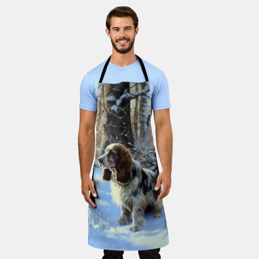 Cocker Spaniel Let It Snow Weihnachten Schürze (Getragen)