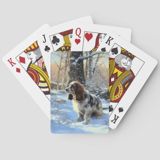 Cocker Spaniel Let It Snow Weihnachten Spielkarten (Rückseite)