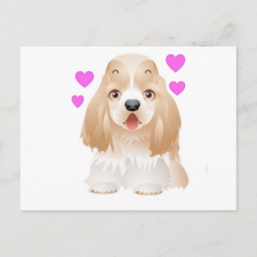 Cocker Spaniel Liebe Postkarte (Vorderseite)