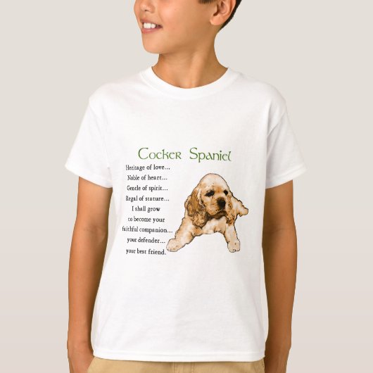 Cocker spaniel-Liebhaber-Geschenke T-Shirt (Vorderseite)