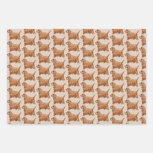 Cocker Spaniel Liebhaber Geschenkpapier Set (Vorderseite 3)