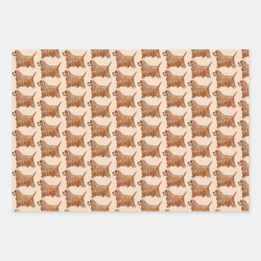Cocker Spaniel Liebhaber Geschenkpapier Set (Vorderseite)
