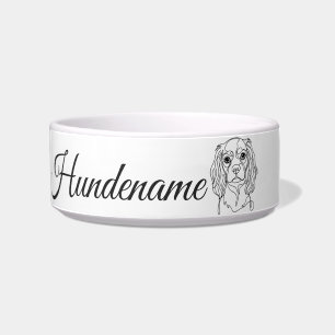 Cocker Spaniel Line Art personalized bowl Napf