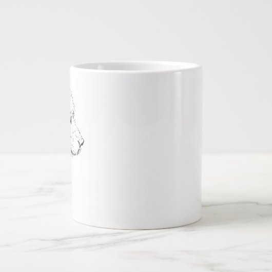 Cocker Spaniel – Line Art Sketch Hund Kaffee Tasse (Vorderseite)