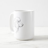 Cocker Spaniel – Line Art Sketch Hund Kaffee Tasse (Vorderseite Links)