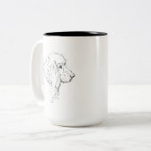 Cocker Spaniel – Line Art Sketch Hund Kaffeetasse (Vorderseite Links)