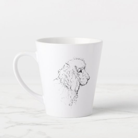 Cocker Spaniel – Line Art Sketch Hund Kaffeetasse Milchtasse (Links)