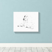Cocker Spaniel Liniendruck Kunst Hund  Leinwanddruck (Insitu (Holzboden))