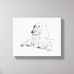Cocker Spaniel Liniendruck Kunst Hund  Leinwanddruck