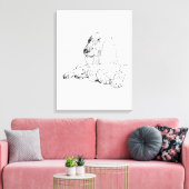 Cocker Spaniel Liniendruck Kunst Hund  Leinwanddruck (Insitu (Wohnzimmer))