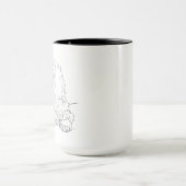 Cocker Spaniel Linienzeichnungs-Kunst Hund Kaffeet Tasse (Zentrum)