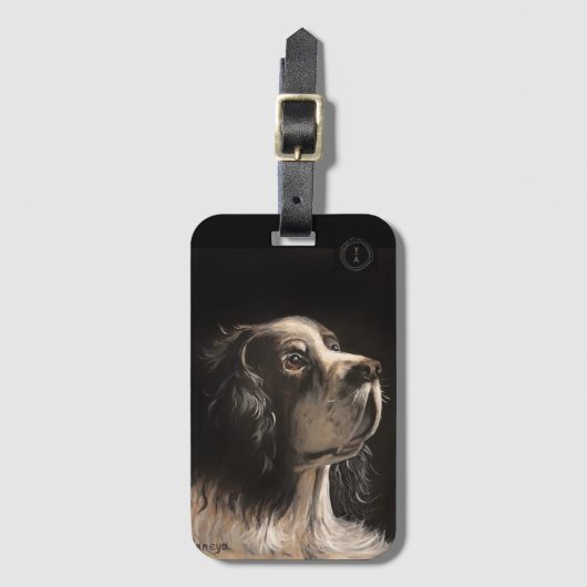 cocker spaniel luggage tag gepäckanhänger (Vorderseite Vertikal)