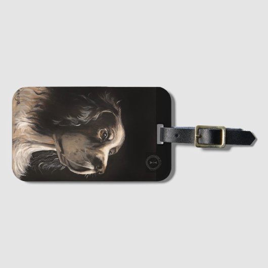 cocker spaniel luggage tag gepäckanhänger (Vorderseite (Horizontal))