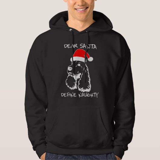 Cocker Spaniel lustige hässliche Weihnachtsgeschen Hoodie (Vorderseite)