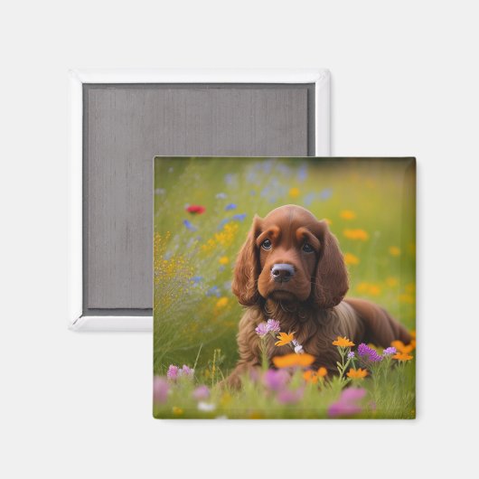 Cocker Spaniel Magnet (Vorderseite/Rückseite)