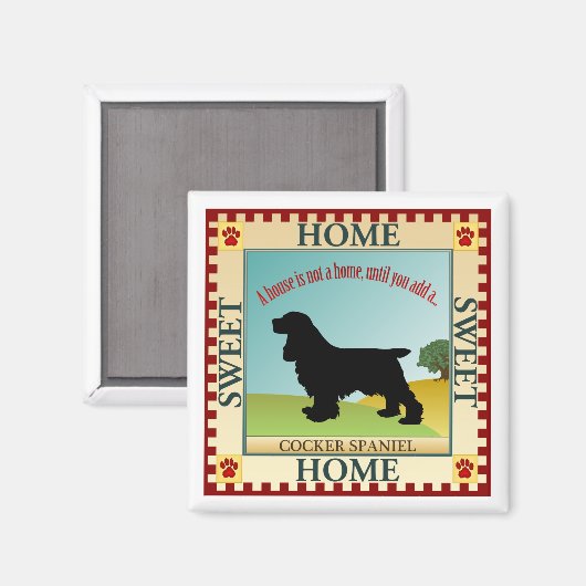 Cocker Spaniel Magnet (Vorderseite/Rückseite)