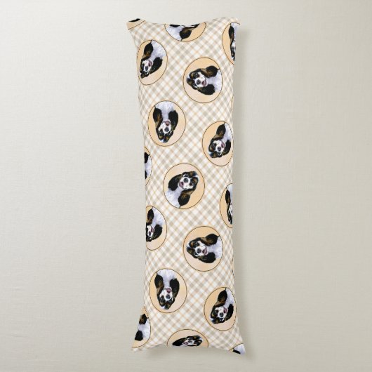 Cocker Spaniel Malerei Parti Tan Original Dog Art Seitenschläferkissen (Vorderseite Vertikal)