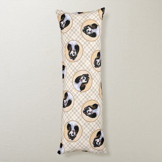 Cocker Spaniel Malerei Parti Tan Original Dog Art Seitenschläferkissen (Rückseite (Vertikal))