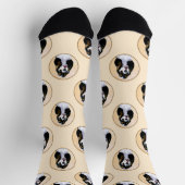 Cocker Spaniel Malerei Parti Tan Original Dog Art Socken (Oben)