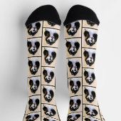 Cocker Spaniel Malerei Parti Tan Original Dog Art Socken (Oben)