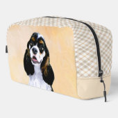 Cocker Spaniel Malerei Parti Tan Original Dog Art Waschbeutel (Rechte Ecke)
